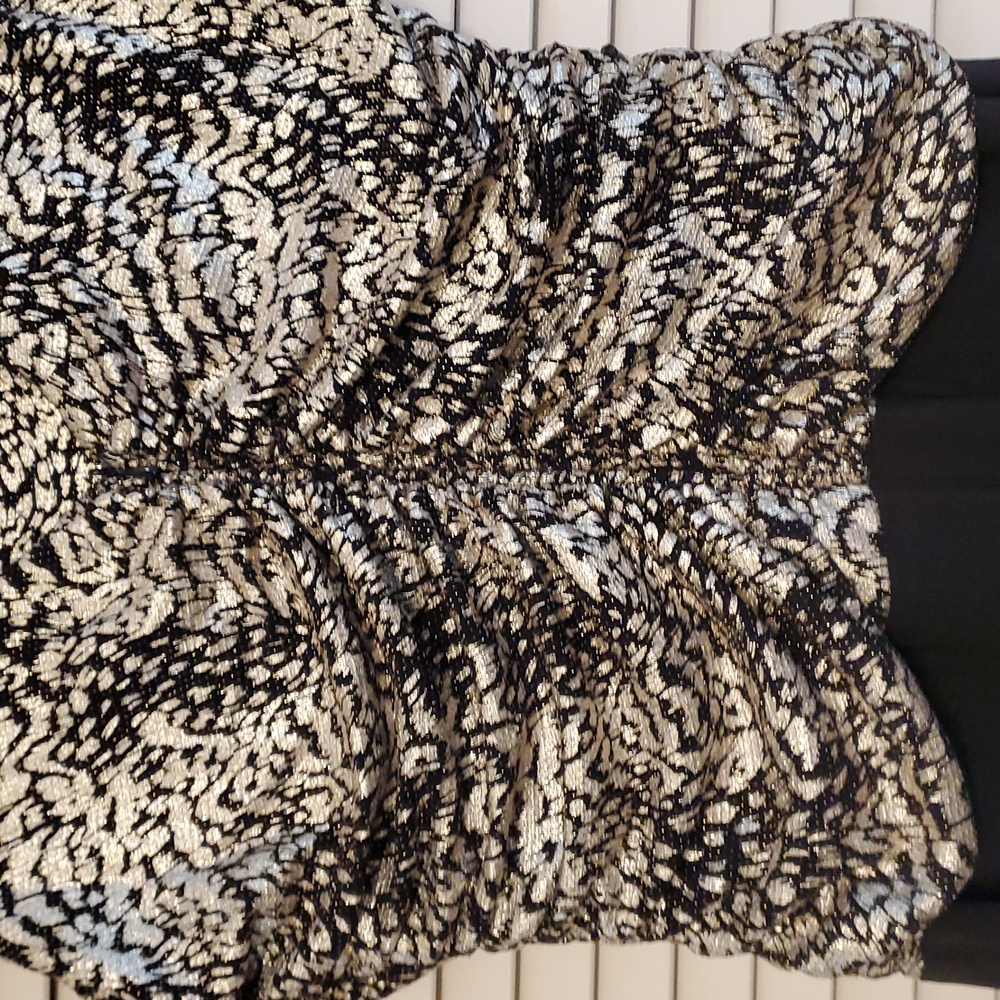 R&M Richards Black and Gold Pantsuit Jumpsuit, Size 12 Petite - Picture 6 of 9